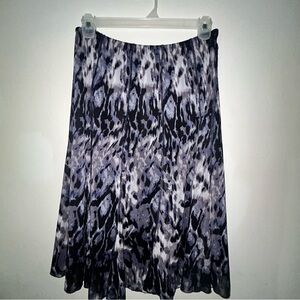 Christopher & Banks Black and White Skater Skirt Knee-Length